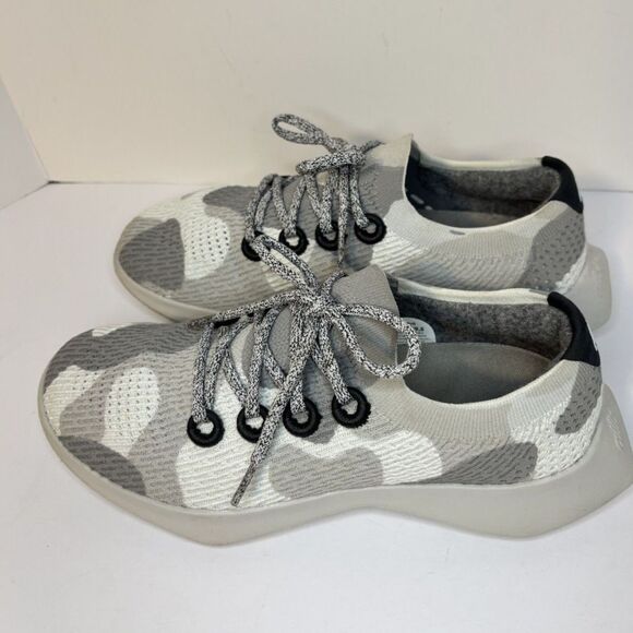 Allbirds Tree Dasher 2 Blizzard Camo Gray Knit Athletic Sneakers Shoes Womens - Picture 1 of 7